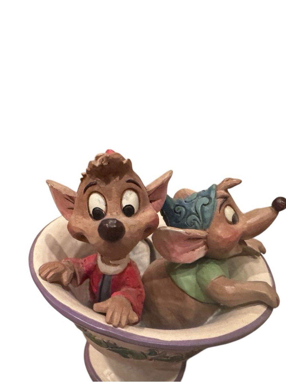 Jim Shore Traditions Jaq and Gus Tea Cup Cinderella Disney Figurine 4016557 - Picture 4 of 8